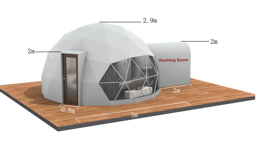Luxury Heated Eco Hotel Decoration Prefab Transparent Dome House Desert Tent For Camping